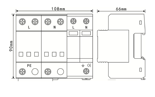 SPD2單相第一二級BC復合型電源防雷器件組-開關(guān)型+限壓型組合式過電壓保護器