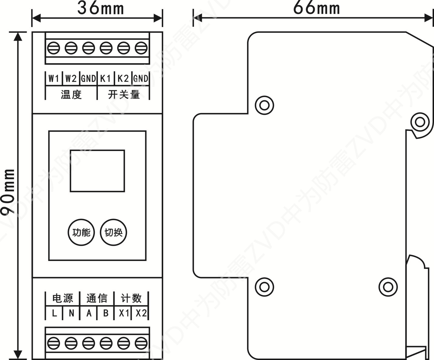 雷擊環(huán)境檢測器，防雷監(jiān)測發(fā)射器，SPD智能監(jiān)測模塊