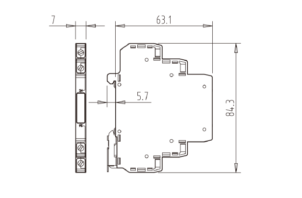 超薄緊湊型控制信號(hào)防雷器 二線制信號(hào)SPD防雷模塊